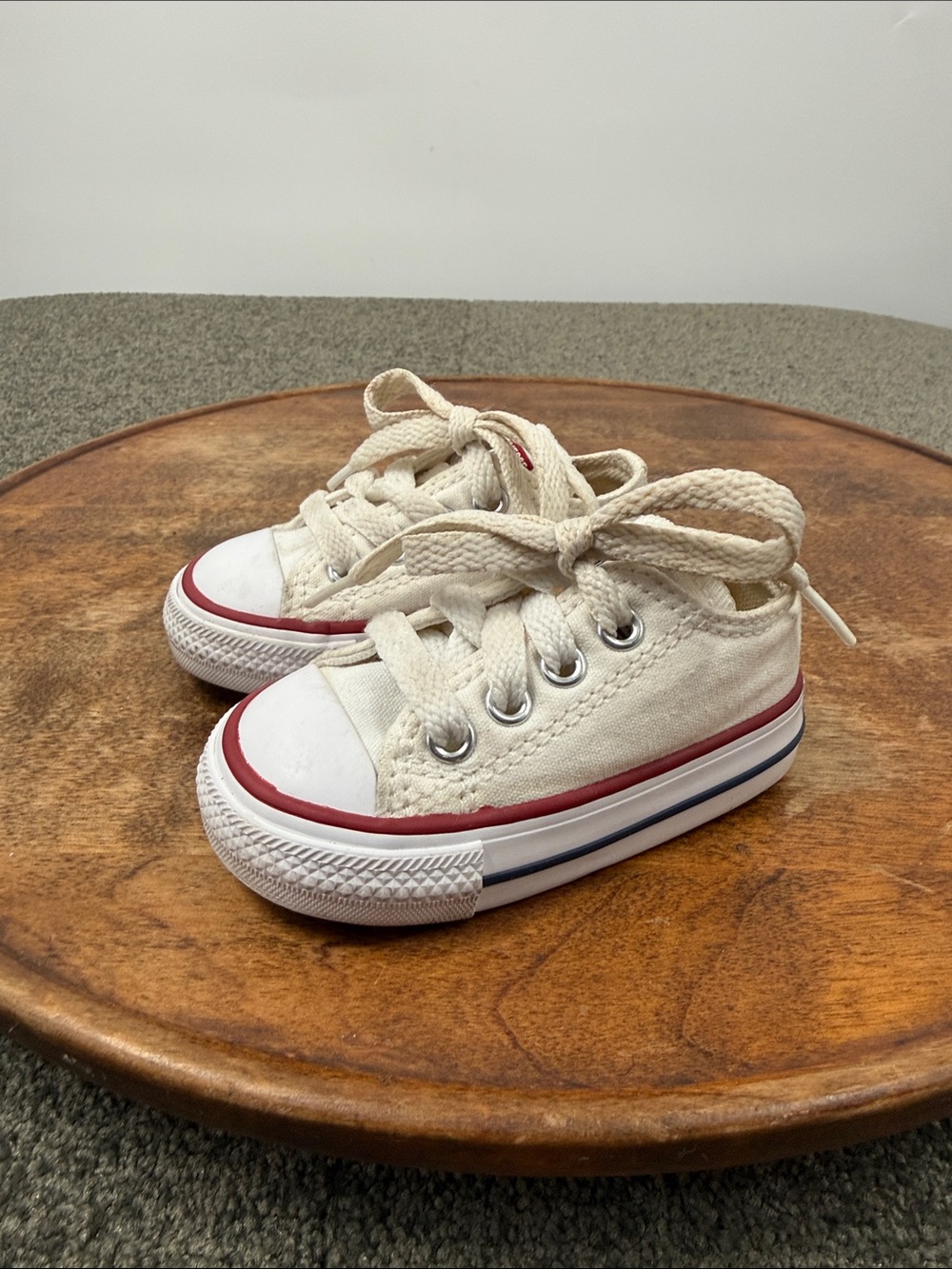 Converse Shoes Baby 3 White Lace Low All Star Sneakers Infant Chuck Taylor